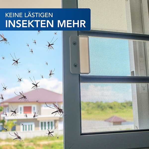 Myggenet insektbeskyttelsesgaze - beskyttelse mod myg - transparent glasfiberstof, UV-bestandigt, 5m, sort