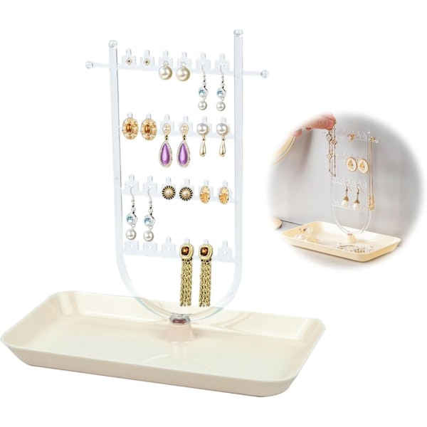 Øre-spænde dør med bakke, smykke display støtte kvinde øreringe kvinder til kæder øreringe ringe armbånd smykke organizer, 1 rum