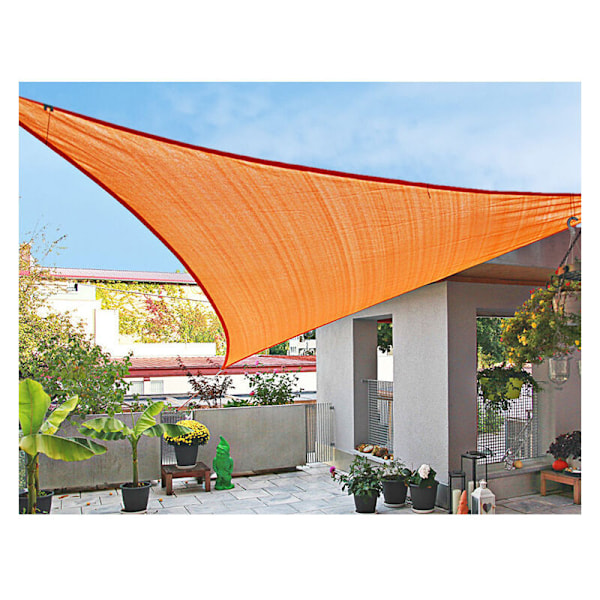 4,5 x 4,5 x 4,5 m Skygge seil trekant UV-beskyttelse Solbeskyttelse Vanntett i vann For utendørs terrasse Pergola Oransje