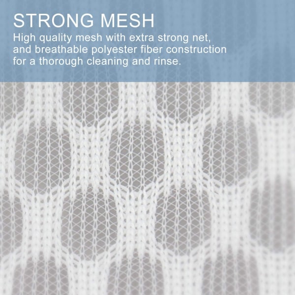 3-pakning med slitesterke honeycomb mesh klesvaskposer, egnet for delikate 30*40cm