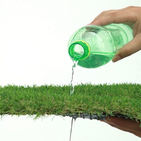 Kunstgræs Syntetisk Plæne Indendørs Altan Udendørs Falsk Græs til Have Kæledyr Hunde 10 mm Højde (1m × 2m) - RWGosynthetic Turf
