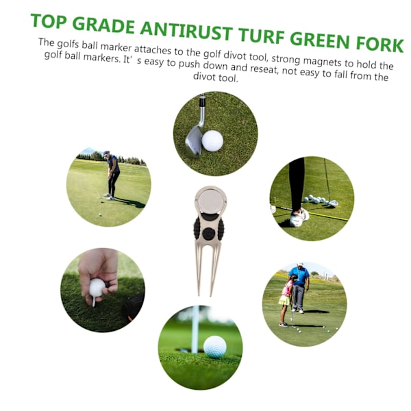 Golf Green Fork 2 kpl Golf-tarvikkeet Golf Turf Green -tarvikkeet Green Repair Tool Pitch Mark Repair Tool Golfs Fork Divot Golfs Alloy