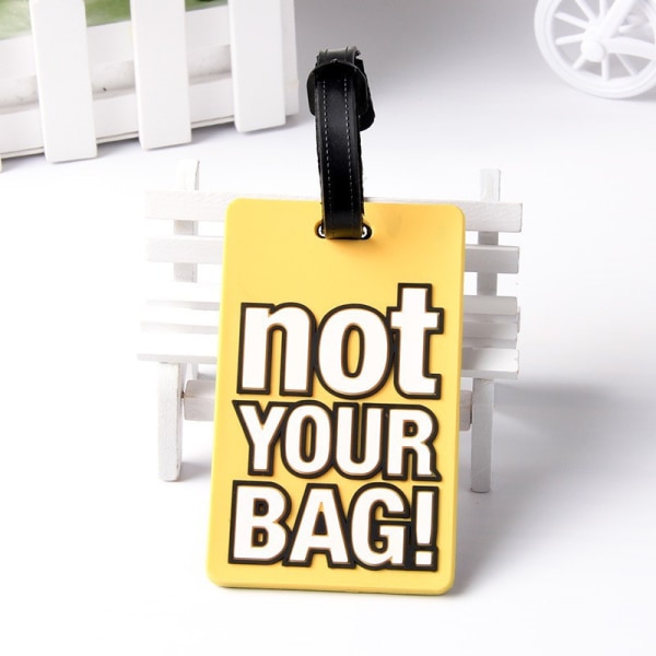 Bagasjelapper, 4 stk. bagasjelapper i PVC, bagasjelapper for reiser, koffertbagasjelapper, ID-lapper for visittkort, reisetilbehør (flerfarget)