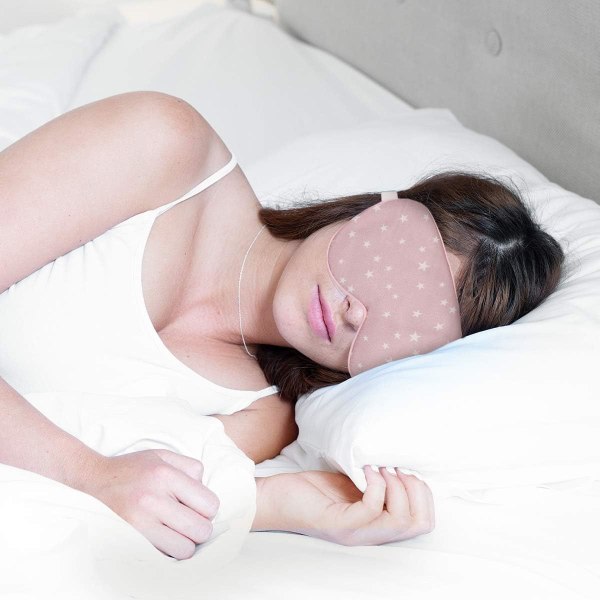 Pink, Silke Sleep Mask - 100% Silke Eye Cover Night Mask - Blød Acc