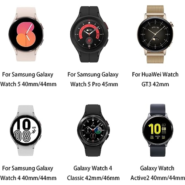 Kompatibel med Samsung Galaxy Watch 4 rem 40mm 44mm, 20mm rem til Galaxy Watch Active 2 rem 40mm 44mm, til garmin vivoactive 3 rem