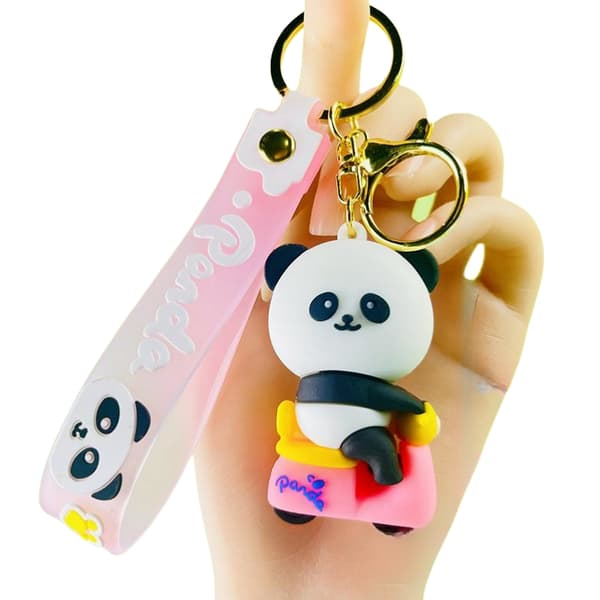 Söt liten panda nyckelring panda väska docka hänge liten present