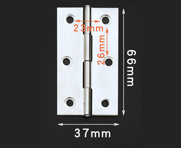 10 stk. rustfrit stål hjemmemøbler hardware dørhængsel lang 66mm x 37mm