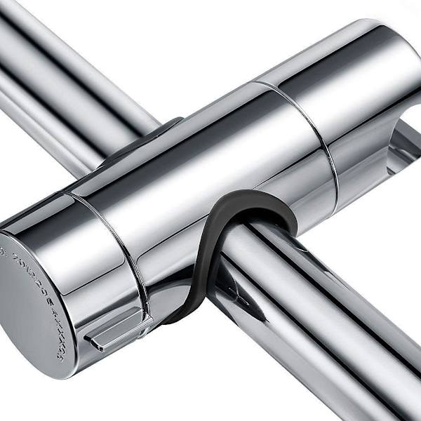 Utskiftbar Hånddusjholder, Dusjhodeholder, 18-25MM Justerbar Diameter, Krom ABS (Sølv)