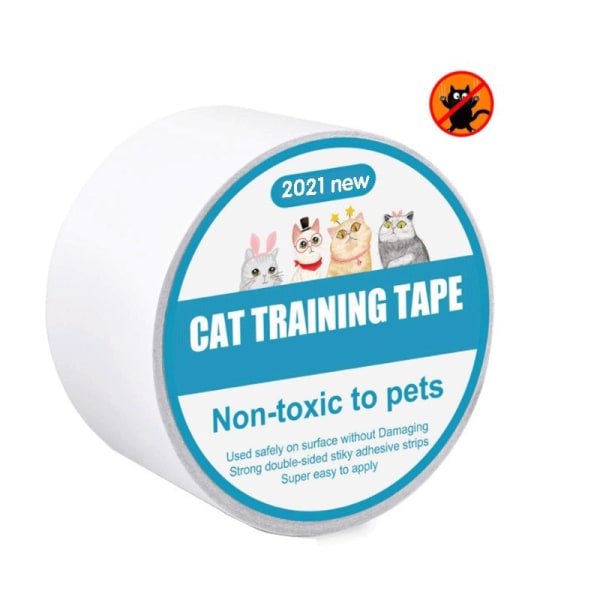 Katt Anti-Scratch Träningstape, 100mm*30 Yards, Kattmöbelskyddsplatta, Transparent Dubbelsidig Katt Soffa Skyddsplatta, Katt tasstejp för katt