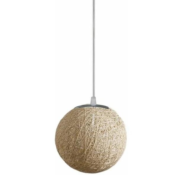 Hänglampa, ljuskrona Kreativ personlighet konst hampa boll rotting ljuskrona (15cm beige)