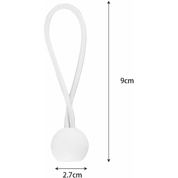 Bache spännare, elastisk boll tentor för paviljong, presenning, campingplats, tält, förlängningssele gardiner (20 stycken vit-20cm)