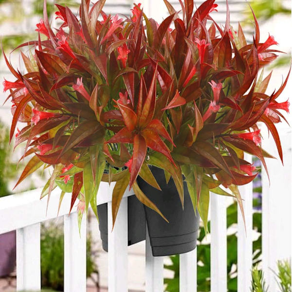 4-pack Konstgjorda Utomhusväxter Falska Blommor Buketter Klätterhortensia Grönska Buskar Växter Plastblommor Hem Kontor Trädgård Gräsmatta Patio Dekoration