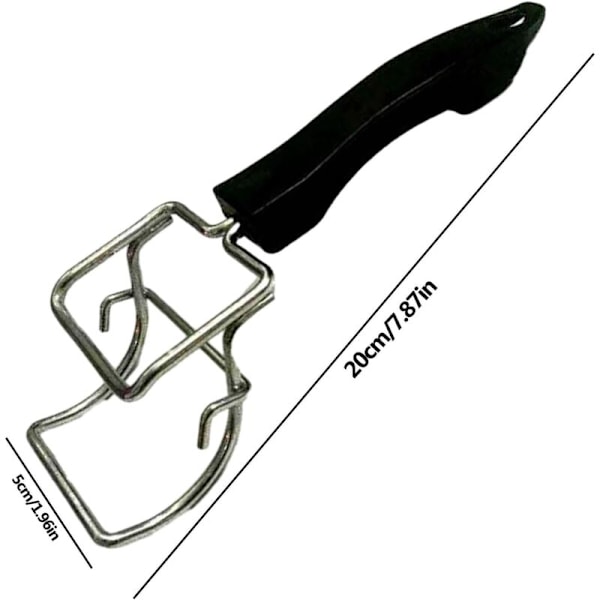 Grydeplade clips - Anti-friturepropper til flad køkken - pizzatang, køkkentang, frituretang, anti-skoldnings krom køkken med BAOK isolering