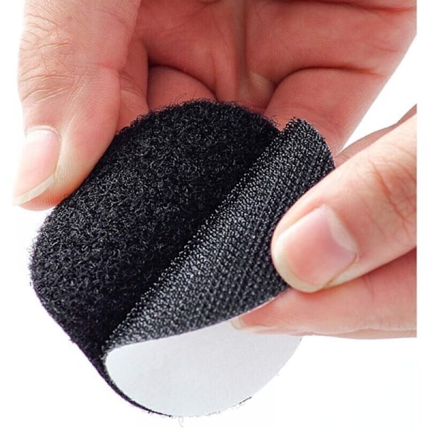 15 kpl Musta Kaksipuolinen Itsekiinnittyvä Teippi, Itsekiinnittyvä Teippi, Erittäin Vahva Kaksipuolinen Liima, Pyöreä (5 x 5cm)