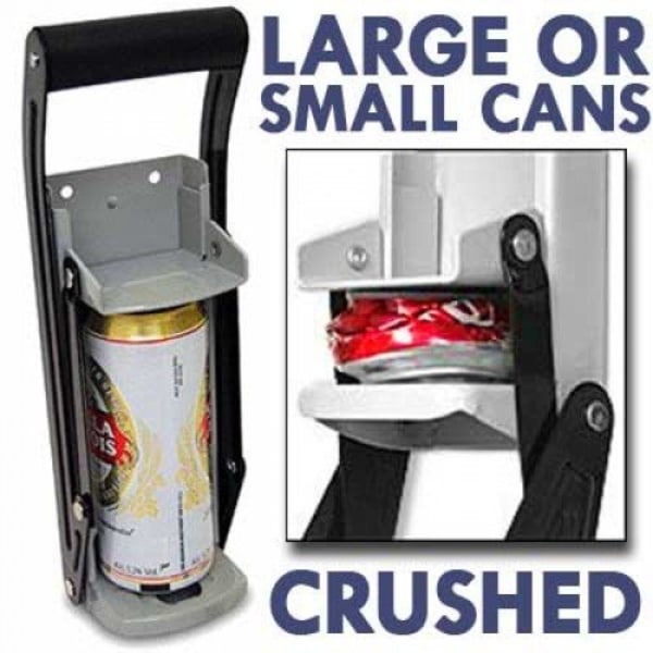 16oz burkkrossare  flasköppnare 2 i 1 500ml aluminium dricka burk kök (grå)