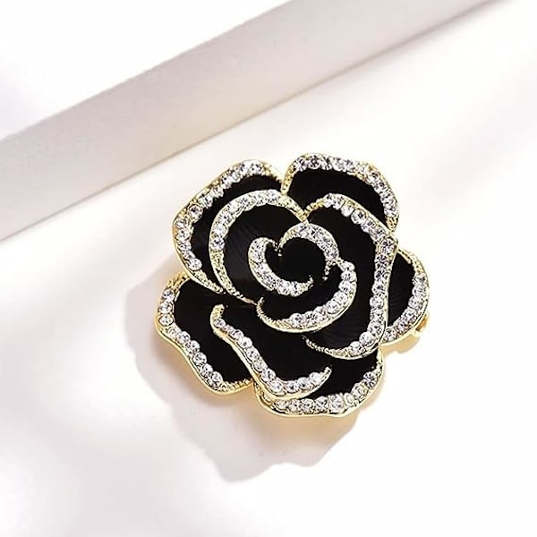 Kvindernes Roseformede Brosche, Morsdagsgaver, Legering Brosche, Elegant Brosche, Fancy Brosche Rose Blomst Rhinestone Indlæg, Tilbehør Brosche, Pin Badge