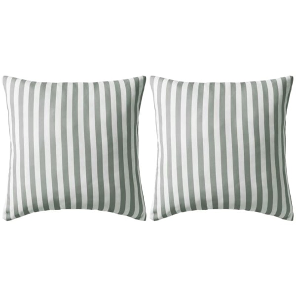 Utomhuskudde Set om 2 Sharing tryck 45 x 45 cm grå