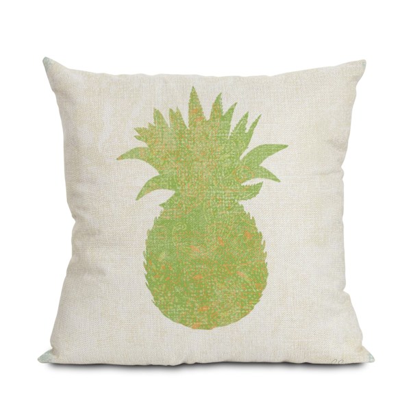 Kuddfodral Vattenfärg Retro Tropiska Löv Kudde Kudde Soffa Ryggstöd Linne Örngott (Kuddkärna Ingår Ej), 45*45cm