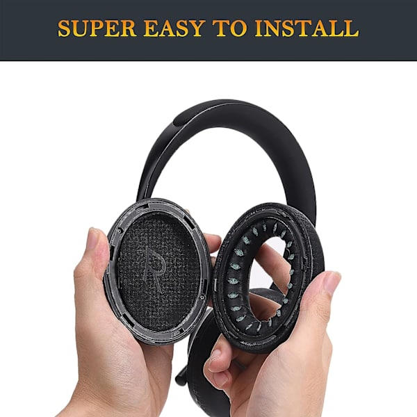 Öronkuddar, Ersättningsöronkuddar för Bose 700 (NC700) Over-Ear-hörlurar, Proteinläderklädda, Brusreducerande minnesskum, Extra tjocklek (Vit)