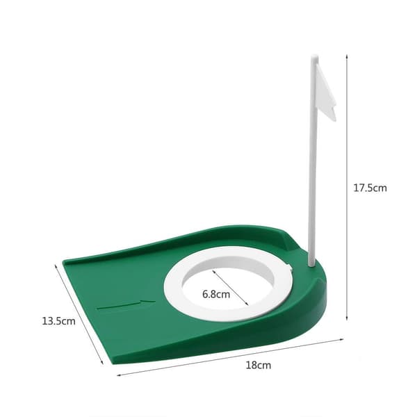 Golf Putting Cup Hål med Flagga, Vimpel och Putting Cup Golf Kit Plast Justerbar Hål Cup för Träning Putter Golf Tricks