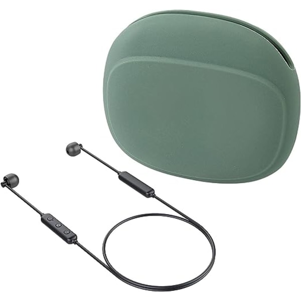 (Grønn) Kablet hodetelefondeksel, silikondatakabellagringsveske, M
