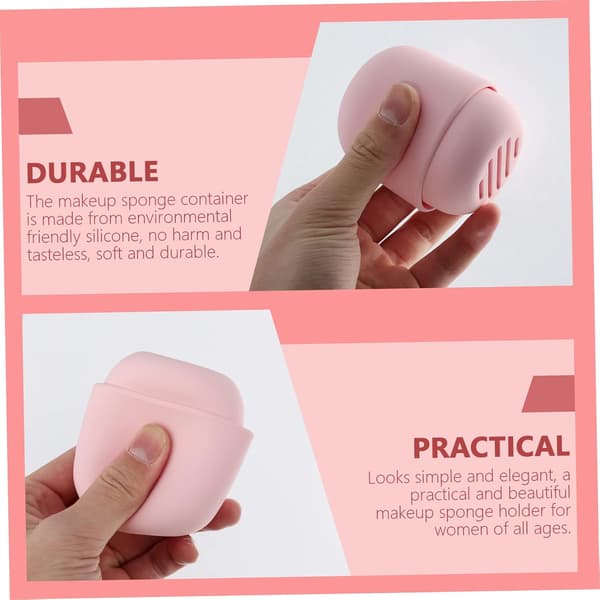 Plastik opbevaringsboks til pudderpuffer, makeupsvamp, makeupsvamp, makeupsvamp, pufholder