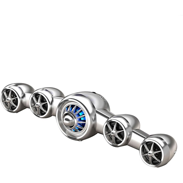 Bluetooth-kaiutin, Kannettava Stereokaiutin, 10 Tunnin Subwoofer-toistoaika, SD-korttituki, Sisäänrakennettu Mikrofoni  Hopea