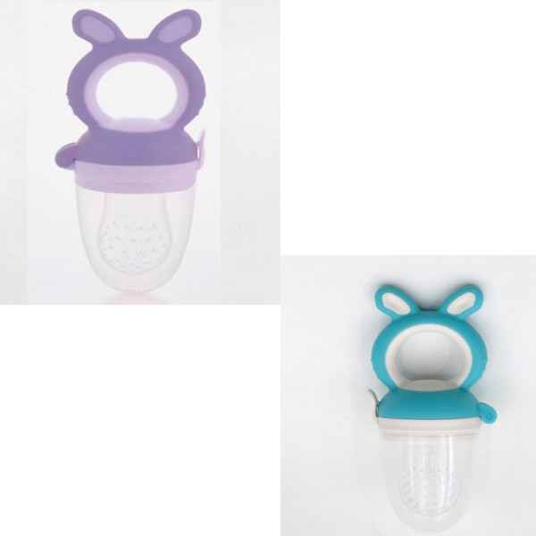 2-pak babyfrugtsutter (blå + lilla), BPA-fri babyfeedin