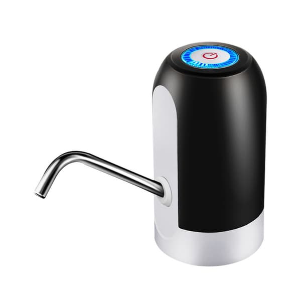 Vattenpump för flaskor, USB-laddning, bärbar elektrisk dricksvattenpump 5 gallon universell vattenflaskomkopplare (svart