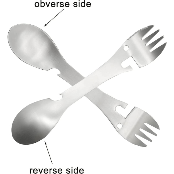 2-pack Camping Multifunktionssked Flasköppnare