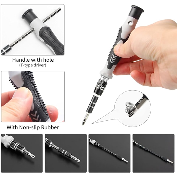 Precisionsskruvmejselset, skruvmejselset professionella reparationsverktyg 115 i 1 set Multifunktionell magnetisk skruvmejsel för Iphone Laptop Mac Watch To
