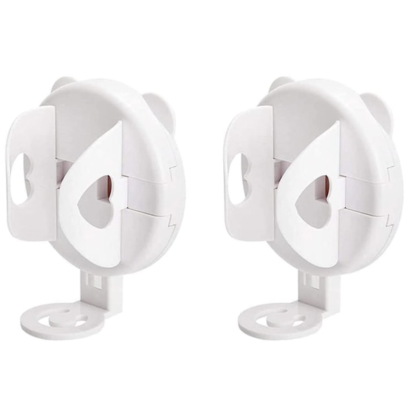 2-pack elektrisk tandborsthållare, rund väggmontering