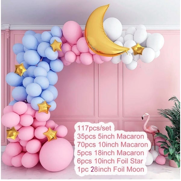 119st Big Moon Party Dekoration Ballonger Set Confetti Balloon De