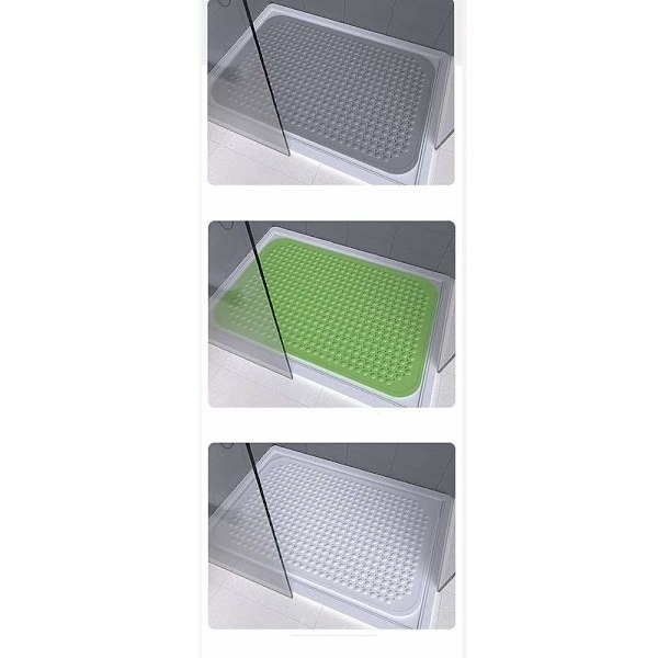 Rektangulære brusebundsmåtter, stort badeværelse, skridsikker, fodmassage, badekar, 78x48cm