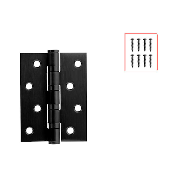 (4 × 3 huhua 2,5 mm mattamusta paksuus) 2 paria rullaoven saranoita, sopivat sisä- ja ulko-oviin