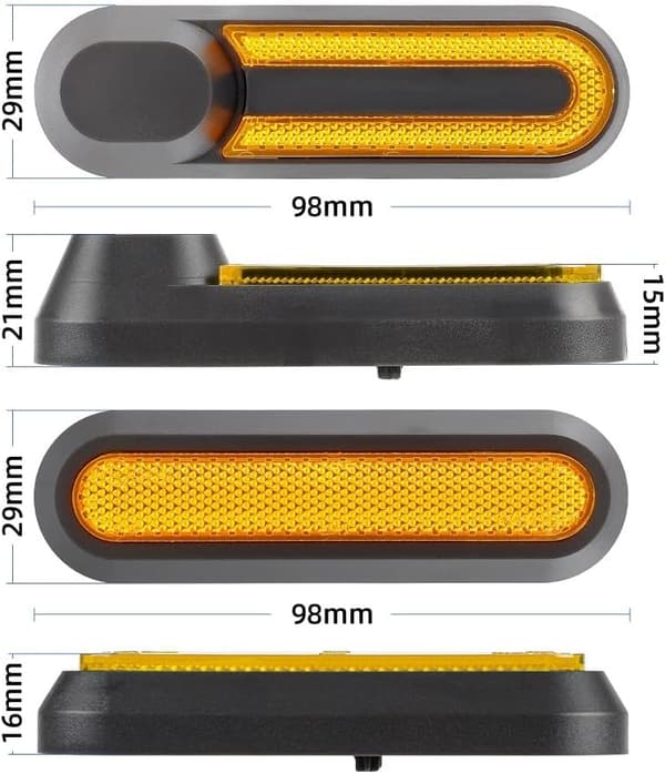 Natcoo Scooter Hjulkapsel Refleksstrimmel til Xiaomi M365, Pro, 1S, Essential, Pro2, Mi3