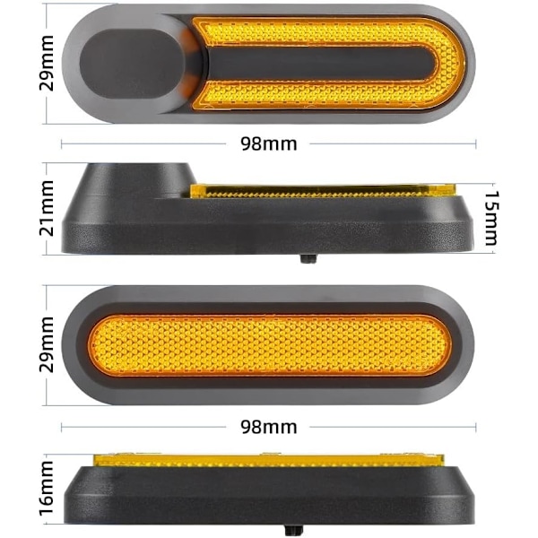 Natcoo Scooterin pyörän suojuksen heijastinnauha Xiaomi M365, Pro, 1S, Essential, Pro2, Mi3