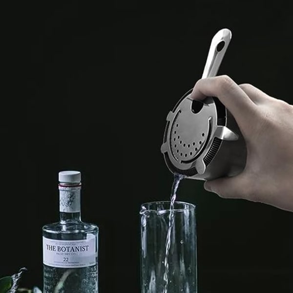 Hawthorn Cocktail Sil, Rustfritt Stål Bar Sil, Profesjonell 4-Tinders Sil.