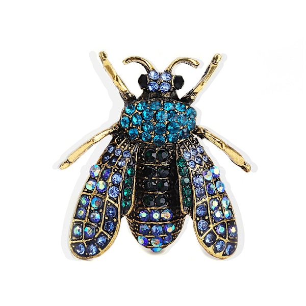 Insektsbrosch med strass för damer, brosch för halsduk, klämma, smycken, broschbukett<br>