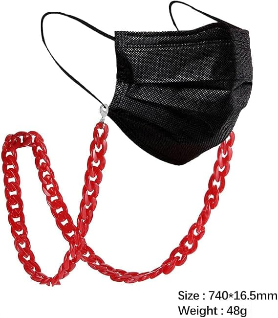 Unisex Solbriller Kæde Akryl Maske Snor til Mænd og Kvinder