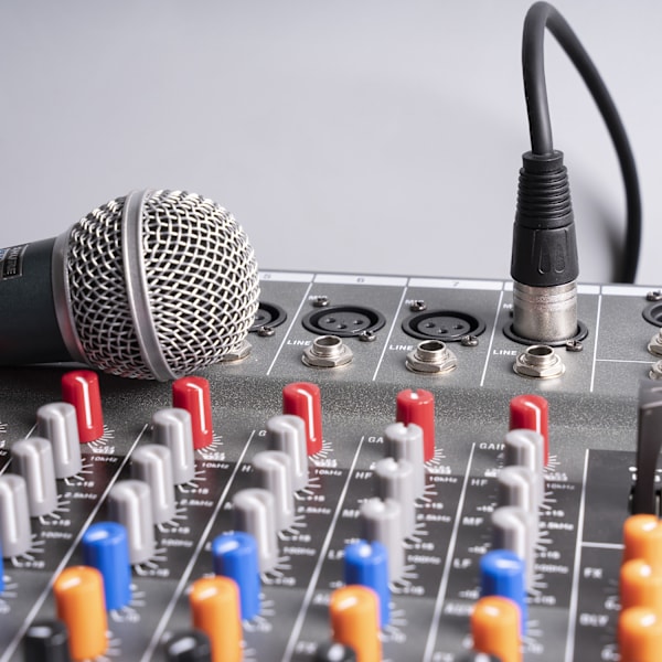 XLR-mikrofonkabel for høyttalere eller PA-systemer, PVC-kappe, svart (10 m)