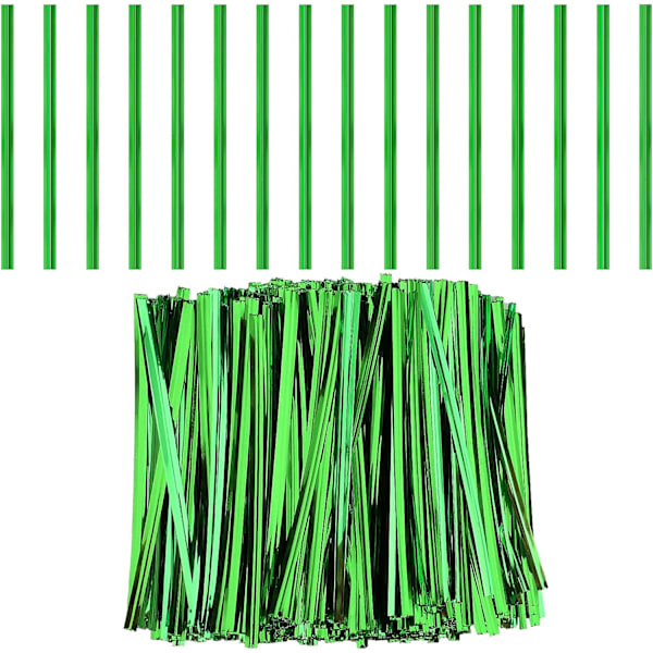 800 stk 10 cm metallvridere, (grønn) for kaffebager, godteriposer, konfektkaker, festartikler, vridere, juledekorasjoner
