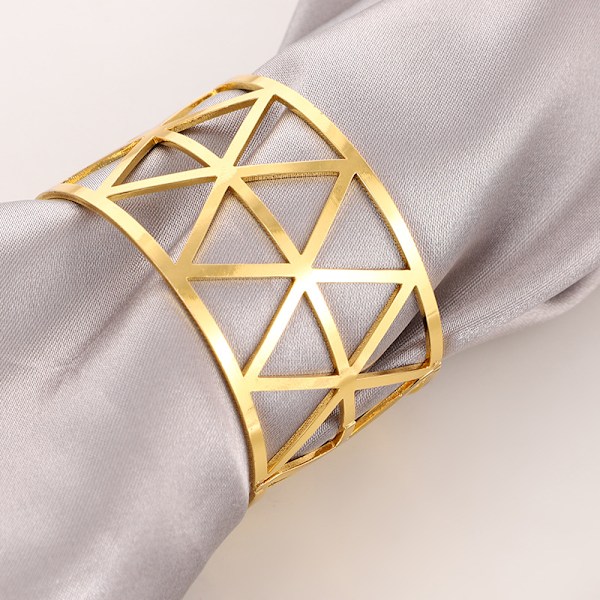 Guld Servietringe, Metal Servietring Blad Serviet Loops til Bryllupsfest Middag Fødselsdag Borddekoration 6stk