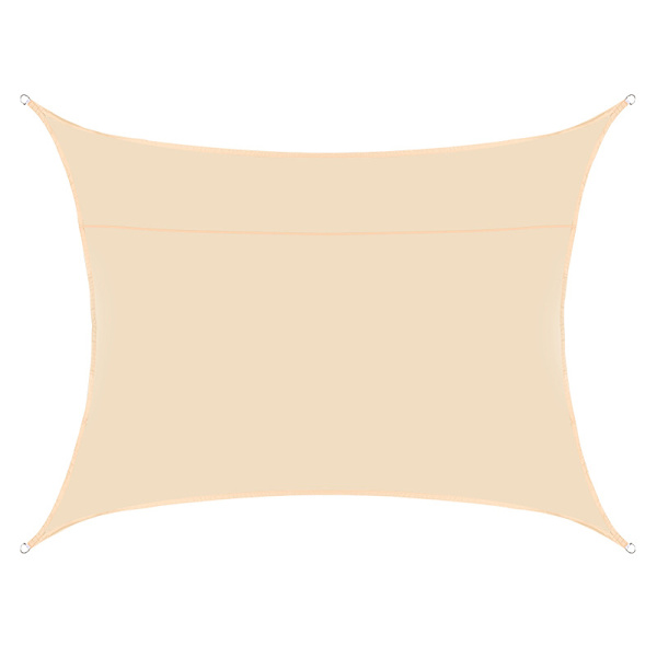 1,8 x 2 m solsegelmarkis för uteplats, däck, gård och utomhus (beige)