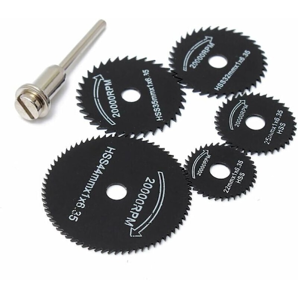 Set med 6 cirkelsågblad - för Dremel-verktyg - för att skära trä, metall 【Black Friday-erbjudanden】