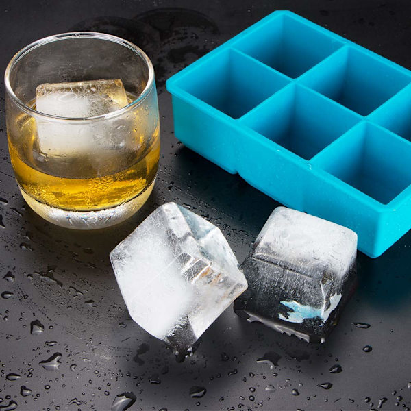 2 x 2\" 5 cm:n suuret jääpalamuotti silikonista viskiin, cocktaileihin, juomiin jne.