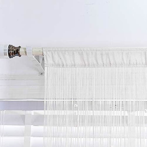 Valkoinen, 100x200cm kodinsisustushelmiverho, polyesteri