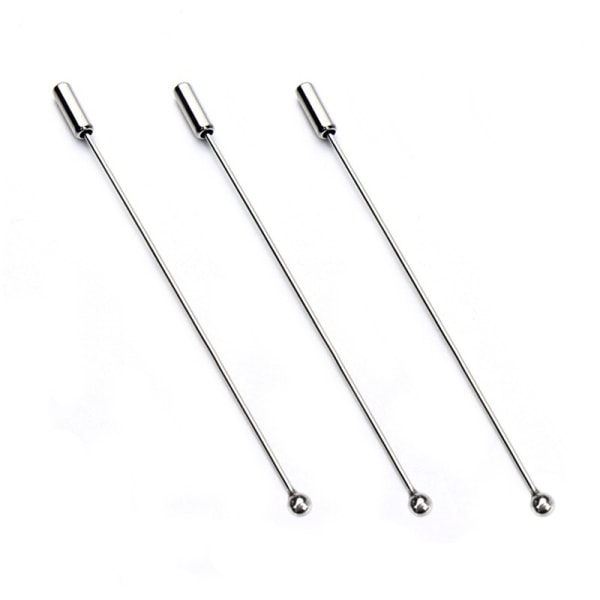 20st Broschnål Stick Metall Säkerhetsnålar Kostym Lapel Pin Stick wit