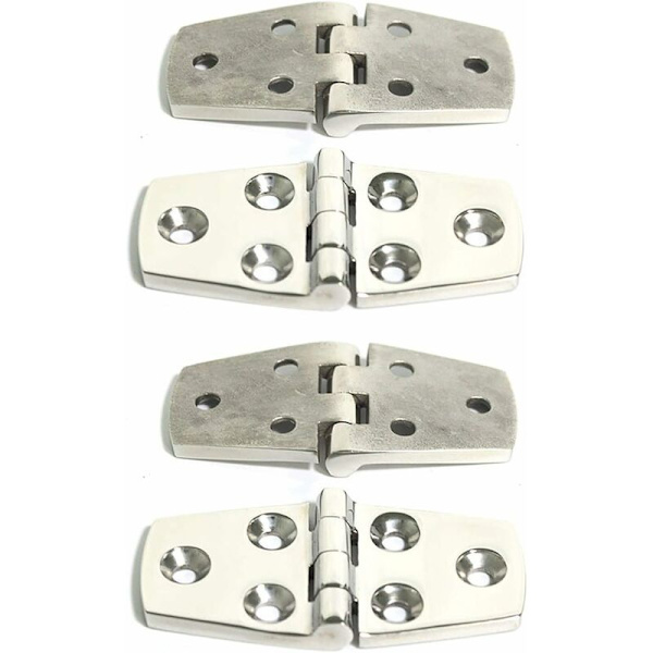 Marine Mount Dørhængsler Rustfrit Stål Luge Båd Hængsel Hardware Heavy Duty Båd Hængsel Platform Kabinet SUS 316 4stk 38mm x 76mm