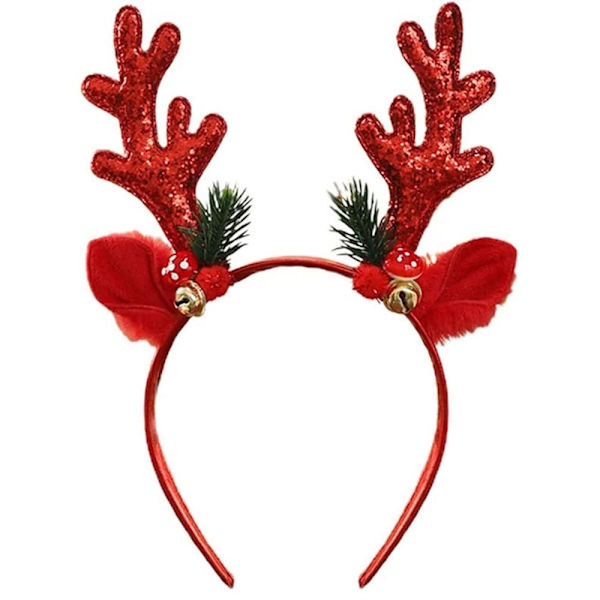 Jouluhiuspanta Hirven sarvihiuspanta glitterillä juhlapyhiin Vaatteiden lisävarusteet